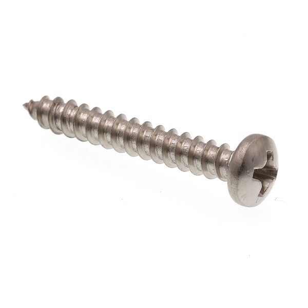 Prime-Line Sheet Metal Screw, Self-Tap Pan Head Phil Drive No. 6 X 1in 18-8 Stainless Steel 100PK 9019396 - main